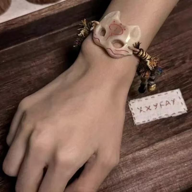 New Chinese Fox Mask Woven Women's Ethnic Tibetan Bracelet, Niche Design, Antique Style Jewelry Trend_ipsvogv.com