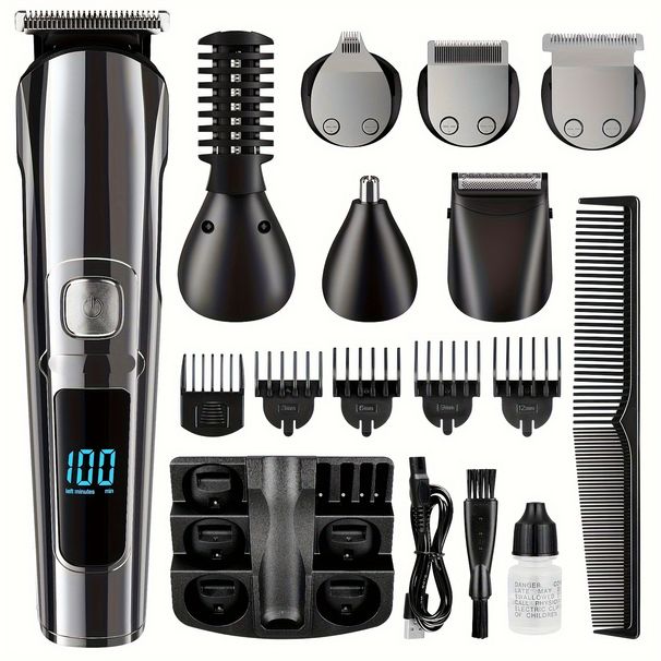 Beard Trimmer for Men, Electric Razor Hair Trimmer, Cordless Hair Clippers Shavers for Men, Mens Grooming Kit for Nose Mustache Body Facial,_ipsvogv.com