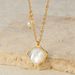 Women's Jewelry Mother Of Pearl Pendant Necklace Simple High End Stainless Steel Plated K Gold Light Luxury Clavicle Chain_ipsvogv.com