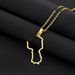Hot Selling Stainless Steel Family Style Kurdistan Map Necklace Geometric Pendant Accessories New Product_ipsvogv.com