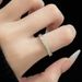 Fashionable Gulas Zircon Inlaid With Open, Plain Stacked, Niche Design, High-end Feel, Paired Ring, Light Luxury Ring_ipsvogv.com