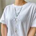 Turquoise Necklace For Women, Versatile Multi Layer Handmade Necklace, Bohemian Style Bead Necklace_ipsvogv.com
