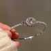 Super Flash Round Zircon Bracelet, Simple And Versatile Temperament Plain Ring Bracelet._ipsvogv.com