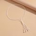 Jewelry Temperament Tassel Pearl Women's Simple Long Bead Collarbone Chain Necklace_ipsvogv.com