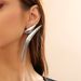 Exaggerated geometric triangle curved tube personality earrings simple sharp earrings Earring jewelry for women_ipsvogv.com