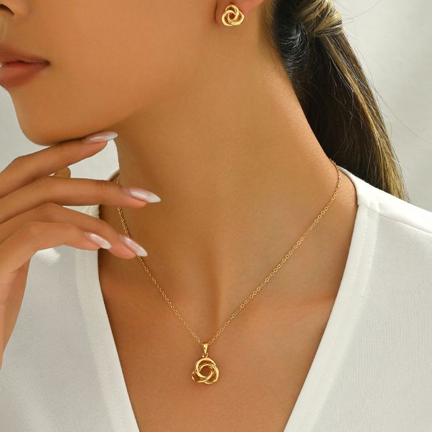 2024 New Style Geometric Necklace Set for Women with Personalized Threads, Unique Earnail Design, Versatile Clavicle_ipsvogv.com