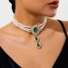 Fashion And Luxury Jewelry Pearl Set Diamond Necklace Style Beaded Choker Neckchain_ipsvogv.com