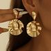 Exaggerated High-End Sense Fashion Metal Style Gold Glossy Earrings Ins Jewelry Set_ipsvogv.com