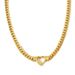 Light Luxury Personality Love Women's Fashion Titanium Steel Colorless Collar Chain 2023 New Gold Plated Cuban Necklace_ipsvogv.com