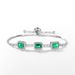 S925 sterling silver cultivated emerald bracelet for women with diamonds light luxury niche retro jewelry bracelet_ipsvogv.com