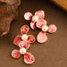 French Style Light Luxury Elegant Small Fragrance Wind Drip Oil Enamel Flower Pearl Feminine Temperament Personality_ipsvogv.com