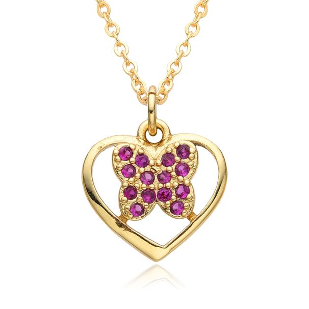 Heart Shaped Clavicle Necklace For Girls - Micro Inlaid Love Pendant, Minimalist & Elegant Chain Jewelry_ipsvogv.com