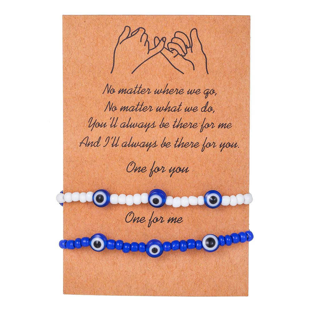 Bohemian Turtle Card Couple Bracelet Retro Turquoise Turtle Beaded Braided Bracelet_ipsvogv.com