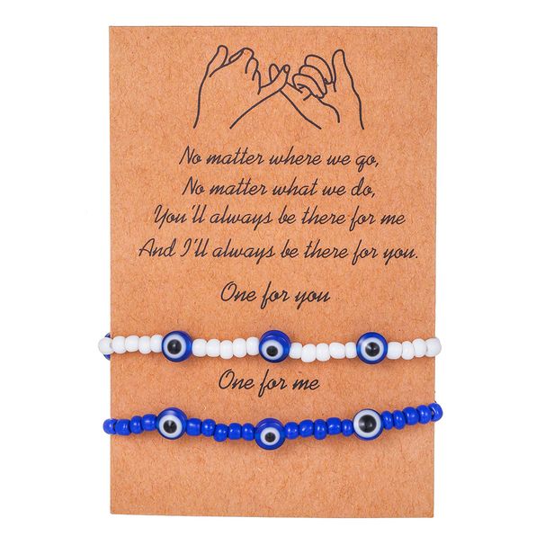 Bohemian Turtle Card Couple Bracelet Retro Turquoise Turtle Beaded Braided Bracelet_ipsvogv.com