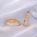 Cao Shi's hip-hop street diamond inlaid personalized niche earrings Instagram trendy women's minimalist earring hollowed_ipsvogv.com