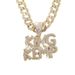 Letter KINGKEMP Alloy Pendant Hip-hop Trend Full Diamond Fashion Cuban Chain Necklace Jewelry_ipsvogv.com