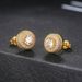 Unisex hot selling full diamond earrings, zircon micro inlaid hip hop trendy round men's earrings_ipsvogv.com