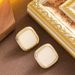 French Style Light Exquisite Small Fresh Cream White Geometric Square With Feminine Elegance And Luxury Silver Needle_ipsvogv.com