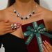 Jewelry & Accessories Fashion Round Crystal Necklace Earrings Zircon Rhinestone Bridal Accessories Ruby_ipsvogv.com