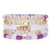 Purple Polymer Clay Bracelet Letter Beaded Friendship Bracelet Taylor Music Fan Couple Love Bracelet_ipsvogv.com
