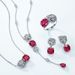 Rose red corundum necklace female S925 silver inlaid colored gem clavicle chain light luxury fashion_ipsvogv.com