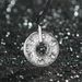 Titanium steel retro six word mantra pendant Chinese style ring pendant auspicious cloud pattern talisman_ipsvogv.com