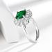 Baolai Xing Accessories Emerald Luxury Wedding Copper Plated Platinum Ring_ipsvogv.com