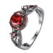 Retro Style Black Gold Flower Geometric Ring Ring New Women's Popular Flower Copper Ring_ipsvogv.com