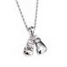 Men's Jewelry Boxing Glove Titanium Steel Pendant Necklace For Men - Stylish U-Shaped Design With Twist Chain In Steel, Gold, Antique Silver & Black_ipsvogv.com