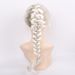 Children's Day Halloween Christmas girl performance cos princess silver hair braided long curly hair_ipsvogv.com