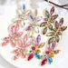 Light luxury style full diamond earrings fashionable personality color rhinestone earrings high grade alloy earrings batch_ipsvogv.com