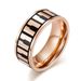 Art vocal instrument piano titanium steel ring rose gold piano keyboard ring jewelry_ipsvogv.com