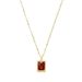 Women's Jewelry Luxury Small Square Colored Zirconium Necklace Rock Sugar Square Brick Fine Titanium Steel Plated K Real Gold Necklace Clavicle Chain_ipsvogv.com