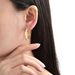 Women’s Jewelry Set Fashion Copper Plated Real Gold Metal Style Hoop Earrings Niche Design High End Light Luxury Earrings Jewelry For Women_ipsvogv.com