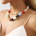 11834 Summer Dopamine Resin Bead Necklace Design Sense, niche color, handmade stacking choker_ipsvogv.com