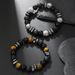 Irregular Black Gallstone Bracelet Domineering Gift For Boyfriend 10mm Volcanic Stone Tiger Eye Stone Bracelet Couple Hand Jewelry Super Cool_ipsvogv.com