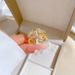 【 Real Gold 】 T Zirconium Chain Full Diamond with Adjustable Opening, Simple Handmade Ring, Couple's Pair Ring_ipsvogv.com