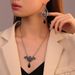Halloween Bat Jewelry Set Gothic Retro Exaggerated Black Bat Necklace Earring Set Holiday Gift_ipsvogv.com