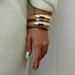 B2383 Smooth Plain Ring Round Exaggerated Classic Fashionable Spring Open Metal Style Bracelet_ipsvogv.com