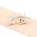 Sun Cloud Summer Diamonds Double Leaf Branch Pins with Gold Plated Stones, Simple Anti Shining Bracelet for Women's Accessories_ipsvogv.com