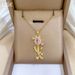 【 】 Tulip Light Luxury Charm Gorgeous Full Diamond Necklace Women's Versatile Clavicle Titanium Steel Chain_ipsvogv.com