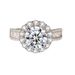 Sterling Silver Ring For Women New Classic Round 3ct Moissanite Diamond Ring Silver Ring Setting High Carbon Diamond Ring_ipsvogv.com