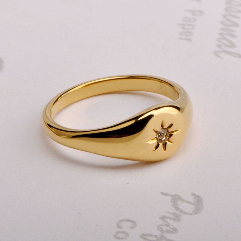 Women's Jewelry Stainless Steel Ring Five Pointed Star Three Dimensional Ring Men And Women's Ring Versatile Jewelry With Diamond_ipsvogv.com