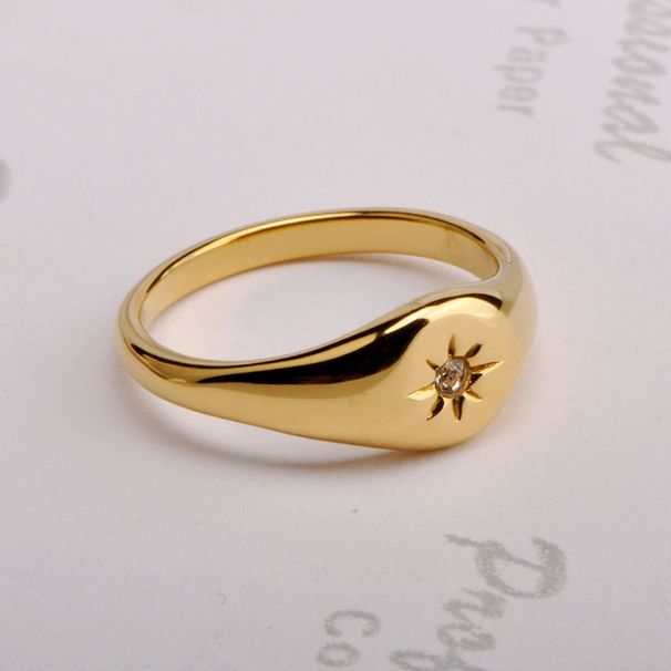 Women's Jewelry Stainless Steel Ring Five Pointed Star Three Dimensional Ring Men And Women's Ring Versatile Jewelry With Diamond_ipsvogv.com