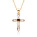 Hot Selling Pearl Zircon Cross Necklace Female Niche Light Luxury Personality Colored Gem Jewelry_ipsvogv.com