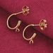 C-shaped Stainless Steel Neutral Couple Style DIY Clip, Ear Buckle, Welding Ring, Earring Accessories_ipsvogv.com