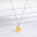 New Honeycomb Concave Titanium Steel Necklace Women's Love With Collar Chain Light Luxury Heart Shaped Accessory Pendant_ipsvogv.com