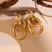 Women's Jewelry Fashion Niche Personality Earrings Stainless Steel Plated K Gold French O Shaped Winding Geometric Earrings_ipsvogv.com