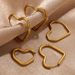 Stainless Heart-shaped Earrings, Titanium Steel Waterproof Peach Heart Buckle, Fashionable And Simple DIY Earring_ipsvogv.com