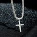 Ins Style Tennis Chain Cross Shape Necklace Full Diamond Personality Fashion Accessories Hip Hop Trendsetter Essential_ipsvogv.com